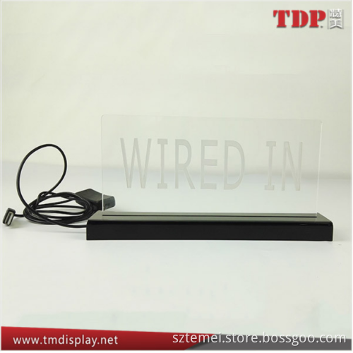 factory custom Manufacturer Acrylic LED Edge Lit Sign with Laser Engraving Logo, Acrylic Light Up Sign Desk Model Night Light